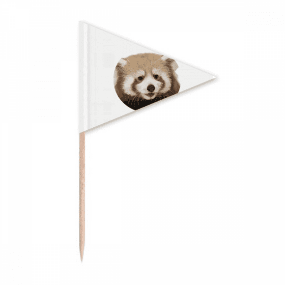 Brown Jungle Civet Cats Lovely Little Toothpick Triangle Cupcake Toppers Flag