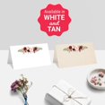 thumbnail image 4 of 321Done Tarjetas de lugar florales de 3,5 x 2, fabricadas en Estados Unidos, en blanco para nombre, mesa de comida, cena, fiesta, asiento, boda, recepción, buffet, tienda de campaña, estilo rústico, r, 4 of 5