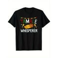 thumbnail image 1 of Men's Funny Mexican Food Graphic T-Shirt - Tamale Whisperer Tee with Bold Lettering & Tamale Designs - Soft Breathable Cotton Shirt for Thanksgiving - Machine Washable Crew Neck Casual Top, 1 of 6