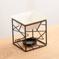thumbnail image 4 of Warmself Delicate Romantic Ceramic Tealight Candle Holder Oil Burner, Fragrance Warmer Aromatherapy Wax Candle Tart Burner Warmer Diffuser for Home Bedroom Décor-Black, 4 of 6