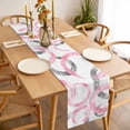 thumbnail image 3 of Pink Grey Table Runner - 90 Inch Long, Kitchen Dining Table Runner Dresser Scarves, Geometric Circle Modern Abstract Simple Art Farmhouse Decor for Coffee Tables Wedding Party Banquet, 3 of 8