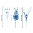 thumbnail image 3 of Glitter Christmas Picks Set, 3-Pack Artificial Berry Flower Stems Spray Branches, Instant Tree Filler for Vase Wreath Garland DIY Holiday Floral Decor, 3 of 6
