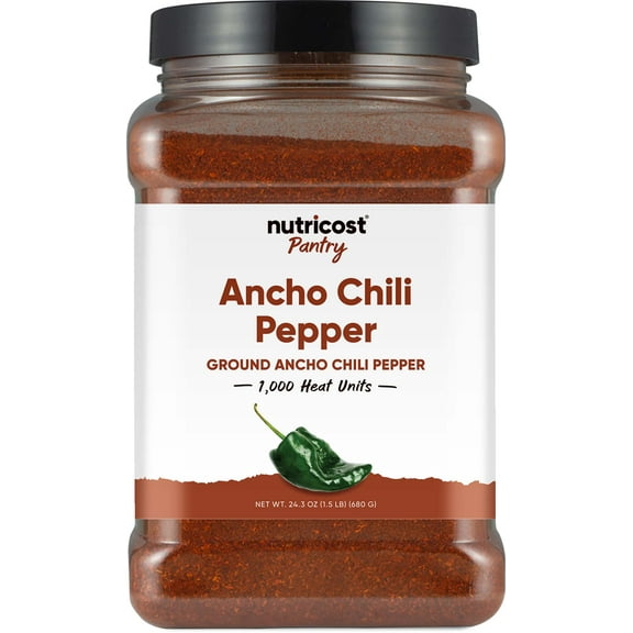 Nutricost Ancho Chili Pepper (1.5 LB) 1000 heat units - Vegan, Gluten-Free