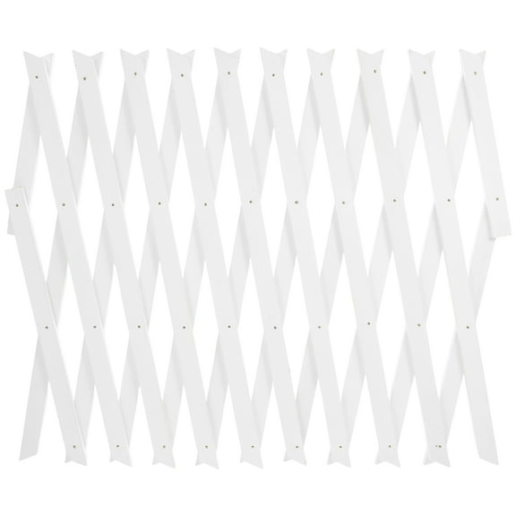 MIPCASE Versatile Wall Trellis Lattice For Climbing Plants Expandable Wooden Fence White 1pc