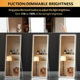 thumbnail image 4 of HASIPU Full Length Mirror with Lights, 56" x 18" LED Lighted Floor Standing Mirror, Full Body Dressing Hanging Mounted Mirror, Dimmable, Tempered Glass, Safe to Use, Square White, 4 of 8