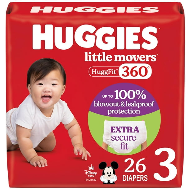Pañales Huggies Little Movers HuggFit 360°, talla 3 (7-13 kg) 26
