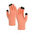 thumbnail image 2 of Warm Knitted Gloves for Women Winter Cycling Office Touch Screen Acrylic Saffron Free, 2 of 3