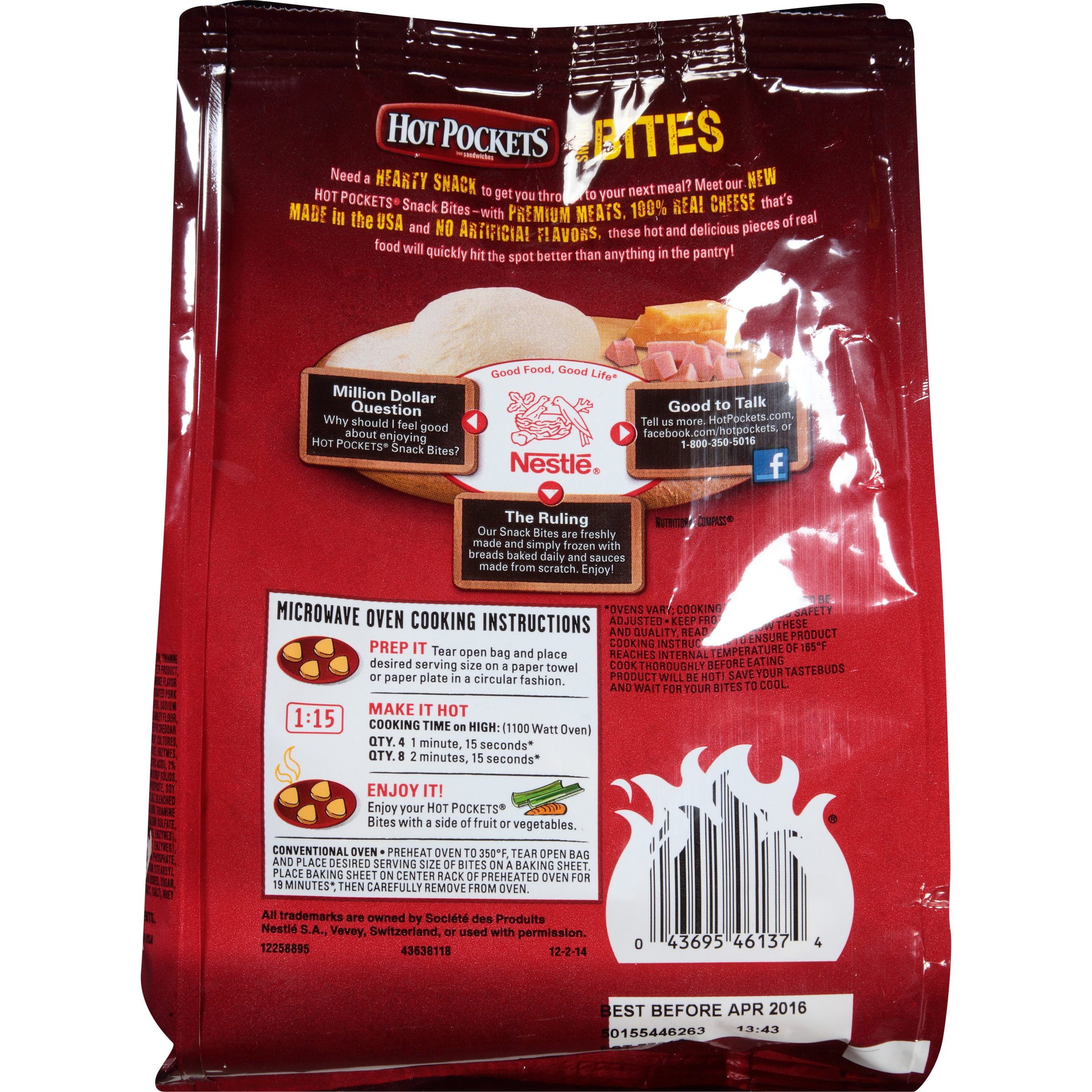 Hot Pockets Hickory Ham Cheddar Snack Bites 9 25 Oz Bag Hot Pockets Hickory Ham Cheddar Snack Bites 9 25 Oz Bag