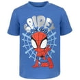 thumbnail image 4 of Marvel Spidey and His Amazing Friends Spider-Man Little Boys T-Shirt and Mesh Shorts Outfit Set Toddler to Little Kid, 4 of 5