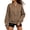 5652-BROWN, variant on Jackets for Women Fleece Zip Up Jacket Womens Casual Bomber Fall Jacket Long Sleeve Gray Sweatshirts with Pockets M