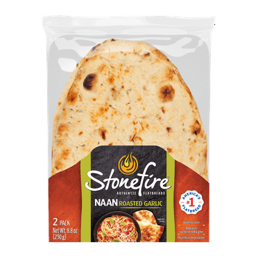 Stonefire® Roasted Garlic Naan, 8.8 oz, 2 Count