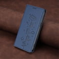 thumbnail image 7 of Leather For iPhone 15 , RFID Blocking Protection, Playful Cats Embossed Flip Wallet Leather Case With Card Holder Magnetic Closure  Phone Cases Cover,Dark blue,For iPhone 15, 7 of 7