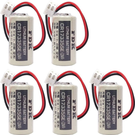 (5-Pack) CR17335SE 3V 1800mAh Lithium Non-Rechargeale Battery for FDK CR17335SE Epson Robot Controller RC Series Battery R13B060003
