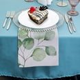 thumbnail image 4 of FANNA Green Leaves Cloth Napkins for Hotel, Home, Banquet Table Decor Washable Polyester Napkins 6 PCS, 4 of 7