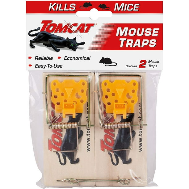 Tomcat Mouse Traps (Wooden), 2 Traps