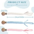 thumbnail image 6 of Handmade Baby Pacifier Clip for Boys and Girls, Viaky Braided Binky Clip for Babies 3 Pack, Pacifier Leash Modern Neutral Paci Clip Binkie Fastening Unisex for Newborn Infant Fits All Pacifier, 6 of 9