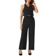 thumbnail image 2 of INSPIRAR CHIC Conjunto de Dos Piezas Casual Sin Mangas Top Corto Cuello en V Pantalones de Pierna Ancha XL Negro, 2 of 6