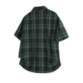 thumbnail image 4 of Ashirexll Mens Shirts Casual, Mens Button up Shirts Short Sleeve, Summer Plaid Casual Button Tops with Pockets Turndown Collar Short Sleeve Shirts, 4 of 7