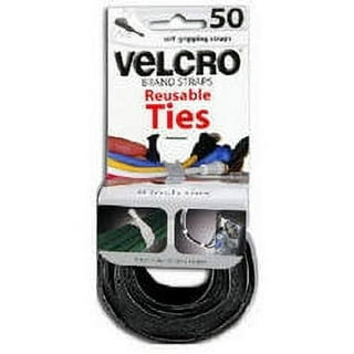 VELCRO®, VEK30200, Reusable Thin Straps, 100 / Pack, Black,Red