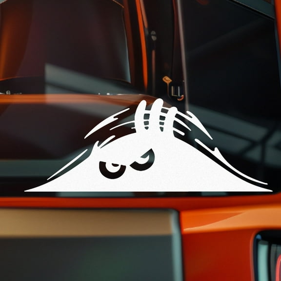 Monster Peeker Slime Vinyl Decal Sticker Bumper Window Laptop 8x3" White