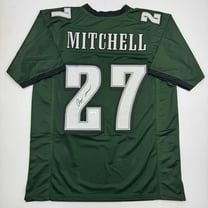 Autographed/Signed Quinyon Mitchell Philadelphia Green Football Jersey JSA COA