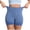 Blue, variant on Neewe Workout Biker Shorts Women - High Waisted Tummy Control Spandex Booty Volleyball Shorts for Yoga Dance