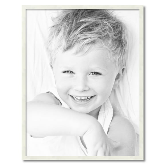 ArtToFrames 28" x 36" White Picture Frame, 28x36 inch White Wood Poster Frame (WOM-5140)