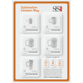 thumbnail image 7 of Big Mug White Ceramic 15 ounces ( 12,7 x 10,6 cm ) Dye Heat Transfer Coated Glossy Sublimation Coffee set 4 Pieces Diswashable Microwave Safe, 7 of 7