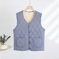 thumbnail image 2 of Maean Womens Plus Size Fleece Vest Jackets Button down Fuzzy Lined Thick Warm Tanks with Pockets, 2 of 7