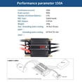 thumbnail image 3 of Controlador De Velocidad Esc Regulador eléctrico sin escobillas a prueba de agua ESC sin escobillas para RC Boat (150A) Tmvgtek libre de BPA, 3 of 6