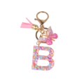 thumbnail image 4 of Sequined Snowflake Letter Resin Key Chain English Fringed A9 Pendant, 4 of 9