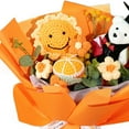 thumbnail image 4 of Ramo de flores de ganchillo Ramo de girasoles de ganchillo Girasol falso de punto Naranja, 4 of 5