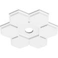 thumbnail image 2 of 14"OD x 2"ID x 4 3/4"C x 1"P Daisy Architectural Grade PVC Contemporary Ceiling Medallion, 2 of 11