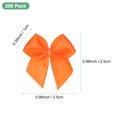 thumbnail image 3 of 200-Pack Mini Craft Ribbon Bow 1x1 Inch Checkered Fabric Satin Ribbon Bows Boutique for Craft DIY/Treat Bags/Hair Bow Sewing/Wedding/Birthday/Party/Christmas [Orange], 3 of 6