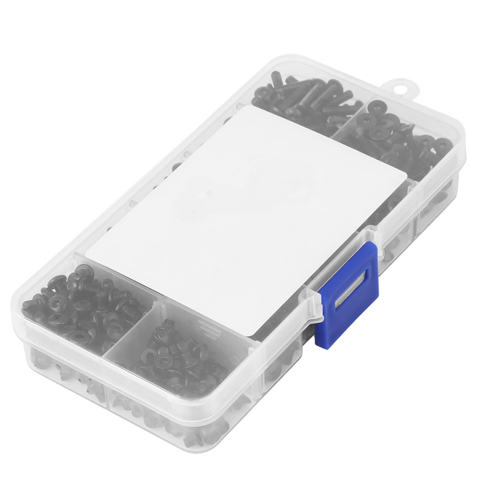 Corrosion,Resistant Hex/Flat Head Screw Set , Organized in Plastic Box, M3