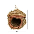 thumbnail image 3 of Straw Woven Bird Cage Hand-woven Bird House Bird Garden Decoration Creative Straw Woven Bird Cage Hand-woven Outdoor Garden Natural Grass Hanging Bird House, 3 of 7