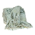 thumbnail image 3 of Parkland Collection 50x60" Woven Rope Fabric Throw Blanket in White/Blue, 3 of 3
