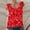 Red, variant on Tank Tops Mother's Day Gift Tank Tops Sleeveless Red Square Neckline Floral Tunic Blouse L