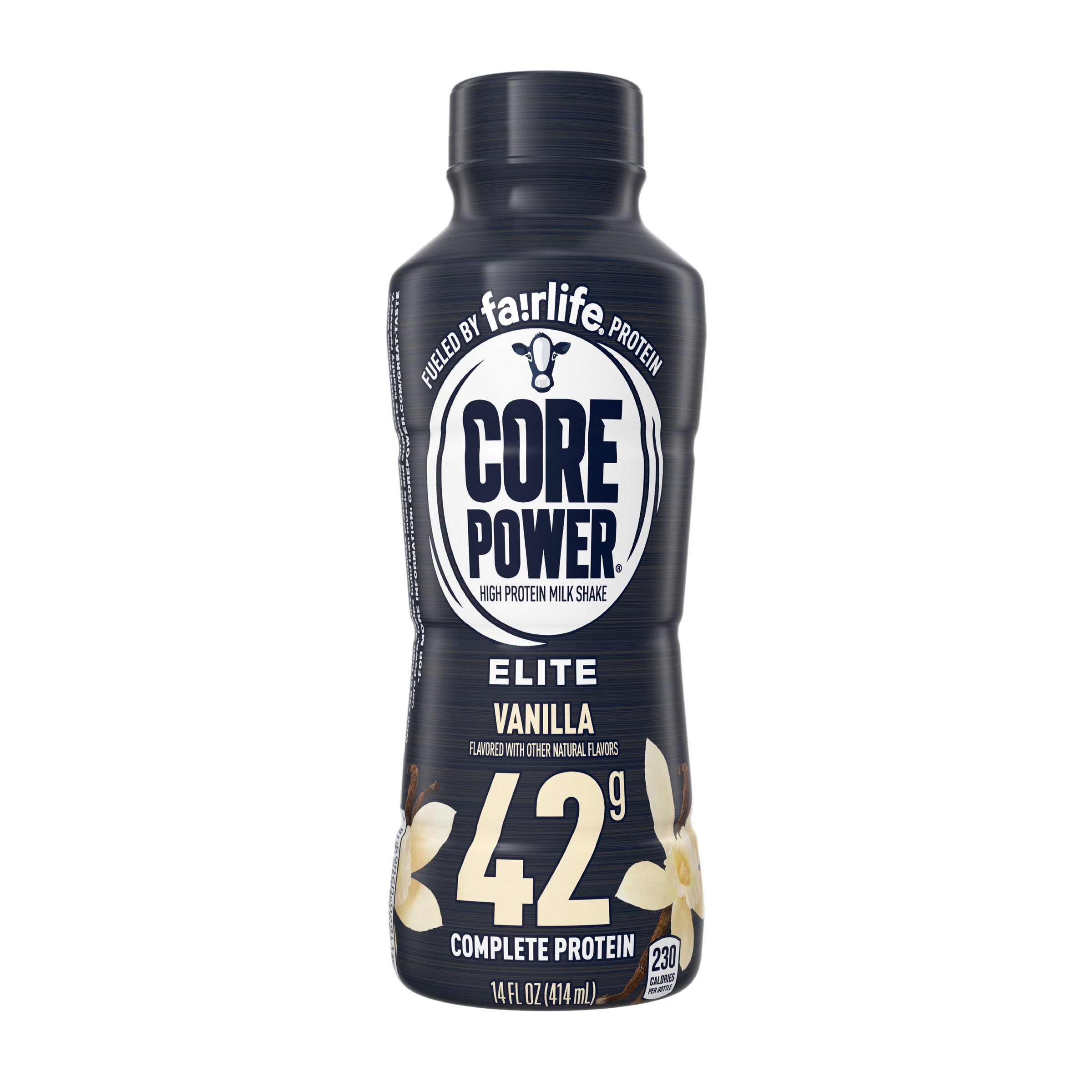 (4 pack) Core Power High Protein Shake, Vanilla, 42g Bottle, 14 fl oz