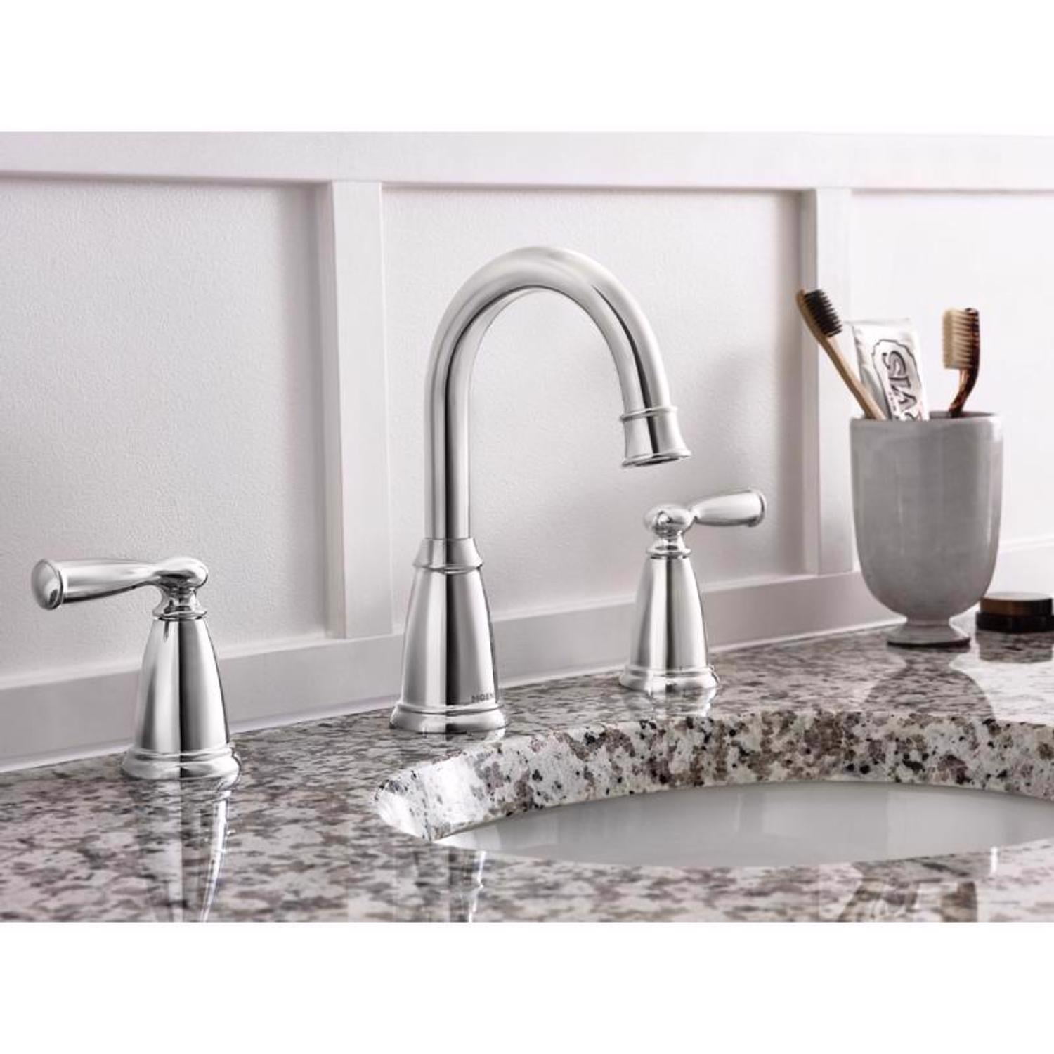Moen Banbury Chrome Widespread Bathroom Sink Faucet 8 - 16 in.