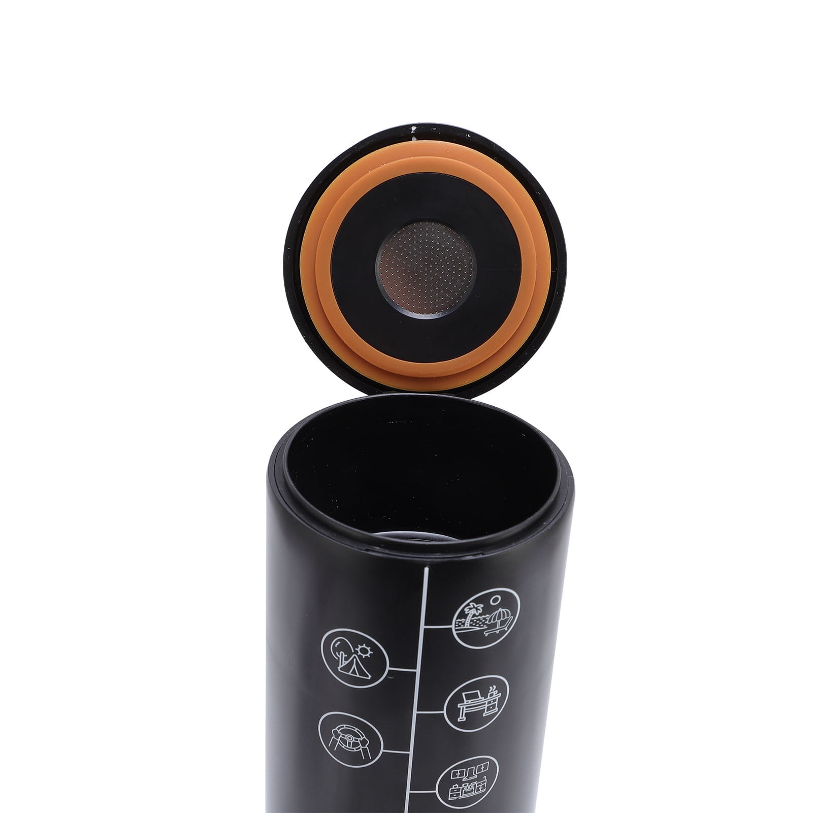 Riousery Portable Coffee Maker 17Bar Electric Espresso Machine for Travel and Outdoor, Compatible with Powder and Capsules, BPA Free, 13.39 inches / 34 cm, Black