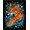 Orange, Pattern 1, variant on ODIKA 4x6 Machine Washable Non-Slip Area Rug, Tropical Predator Splash Bathroom Enhancement High Traffic Rug, Orange, 680745