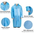 thumbnail image 4 of Portable Eva Raincoats For Adults, Reusable Rain Ponchos With Hoods And Sleeves Lightweight Raincoats, 2 Pack, 4 of 5