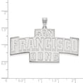 thumbnail image 2 of 10k White Gold LogoArt Official Licensed Collegiate University of San Francisco (USF) XL Pendant, 2 of 4