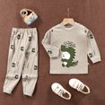 thumbnail image 3 of Kids Clothes Children Pajama Sets  Home Sleepwear Cotton Children's Clothing Boy Girl Autumn winter T-shirt Tops Pants Suits, 3 of 6