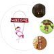 thumbnail image 5 of Coste de metal de hierro al aire libre signo de bienvenida Flamingo Bienvenido Decoración del hogar del hogar HOMEMAXS 14074613-MX, 5 of 6