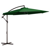JEAREY 10ft Offset Hanging Outdoor Cantilever Patio Umbrella for Garden, Green