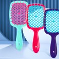 thumbnail image 2 of 1Pcs Hollow Hair Comb Long Handle Brush, Soft and Flexible Anti-Static No Pulling or Splitting Softens and Improves Hair Texture Stimulates Scalp Massage, 2 of 4