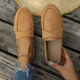 thumbnail image 2 of Taqqpue Women's Flats Shoes Women's Casual Versatile Solid Color Soft Soled Shoes Trendy Loafers Flat Shoes Loafer Shoes for Women, 2 of 10