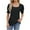Black, variant on Fesfesfes Gym Shirts Womens Fashion Print Tops Short Sleeve Shirts Blouse Dressy Square Neck T-Shirt Tops Short Sleeve Top L(US:8)